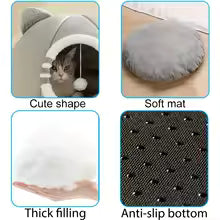 Cama Cueva Acolchada para Gatos