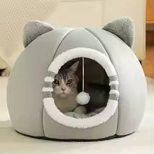 Cama Cueva Acolchada para Gatos