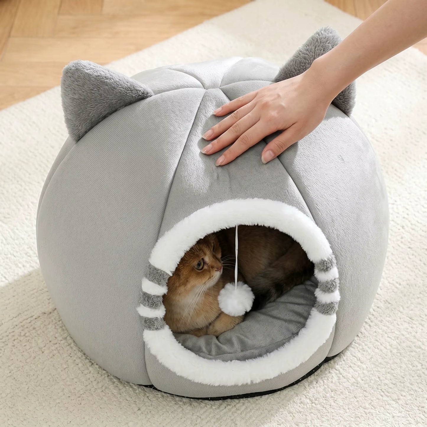 Cama Cueva Acolchada para Gatos