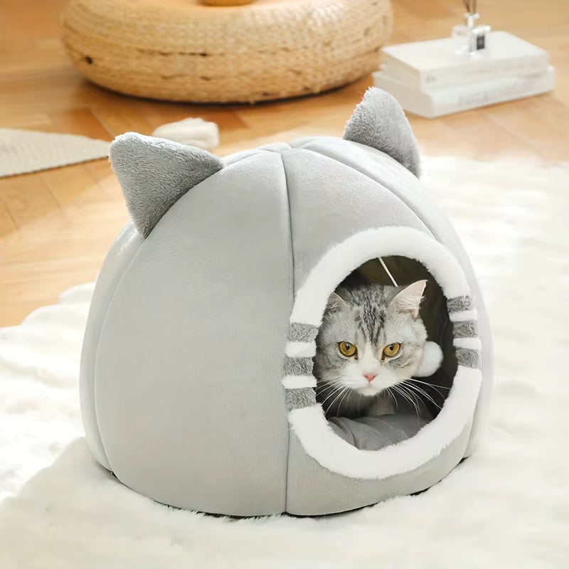 Cama Cueva Acolchada para Gatos